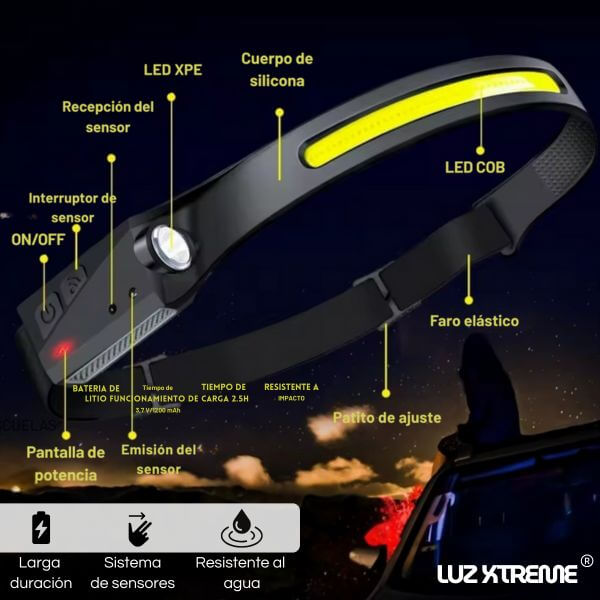 Luz-Xtreme® Linterna frontal de sensor