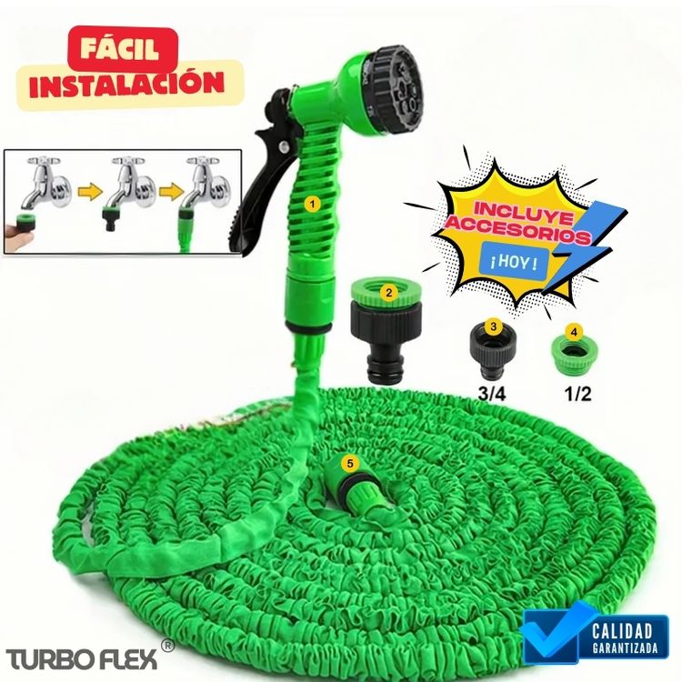 TurboFlex® – Se expande, limpia y ahorra agua