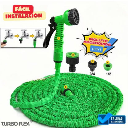 TurboFlex® – Se expande, limpia y ahorra agua